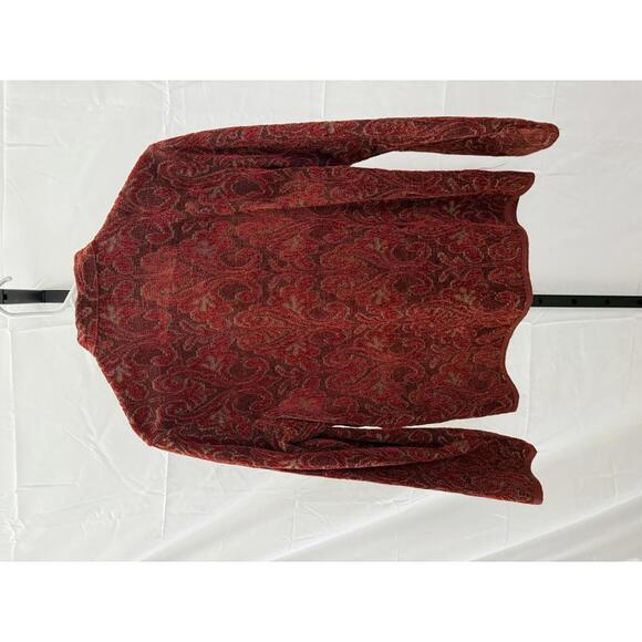 Small Flashback Red Patterned Button-Up Jacket - Picture 5 of 5